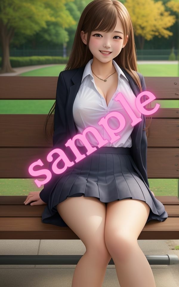 初恋の相手と誰も居ない公園のベンチで二人きり・・・僕は彼女の巨乳に大興奮 サンプル4ページ目