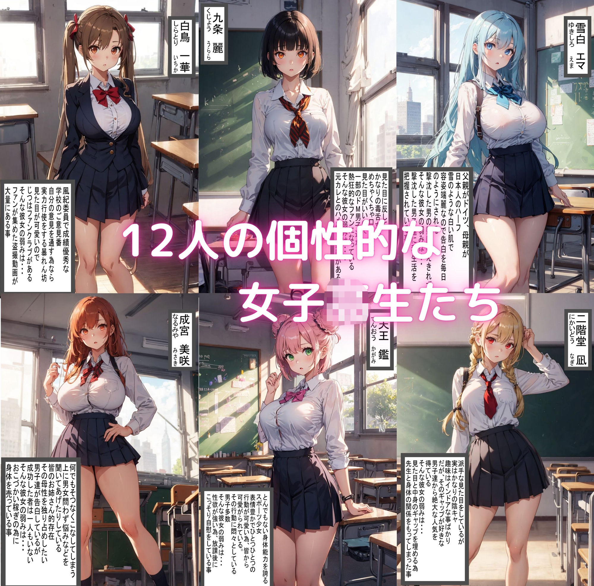 12人の訳アリ女子校生を●す話 大集合編 ii【セリフ付き】 サンプル1ページ目