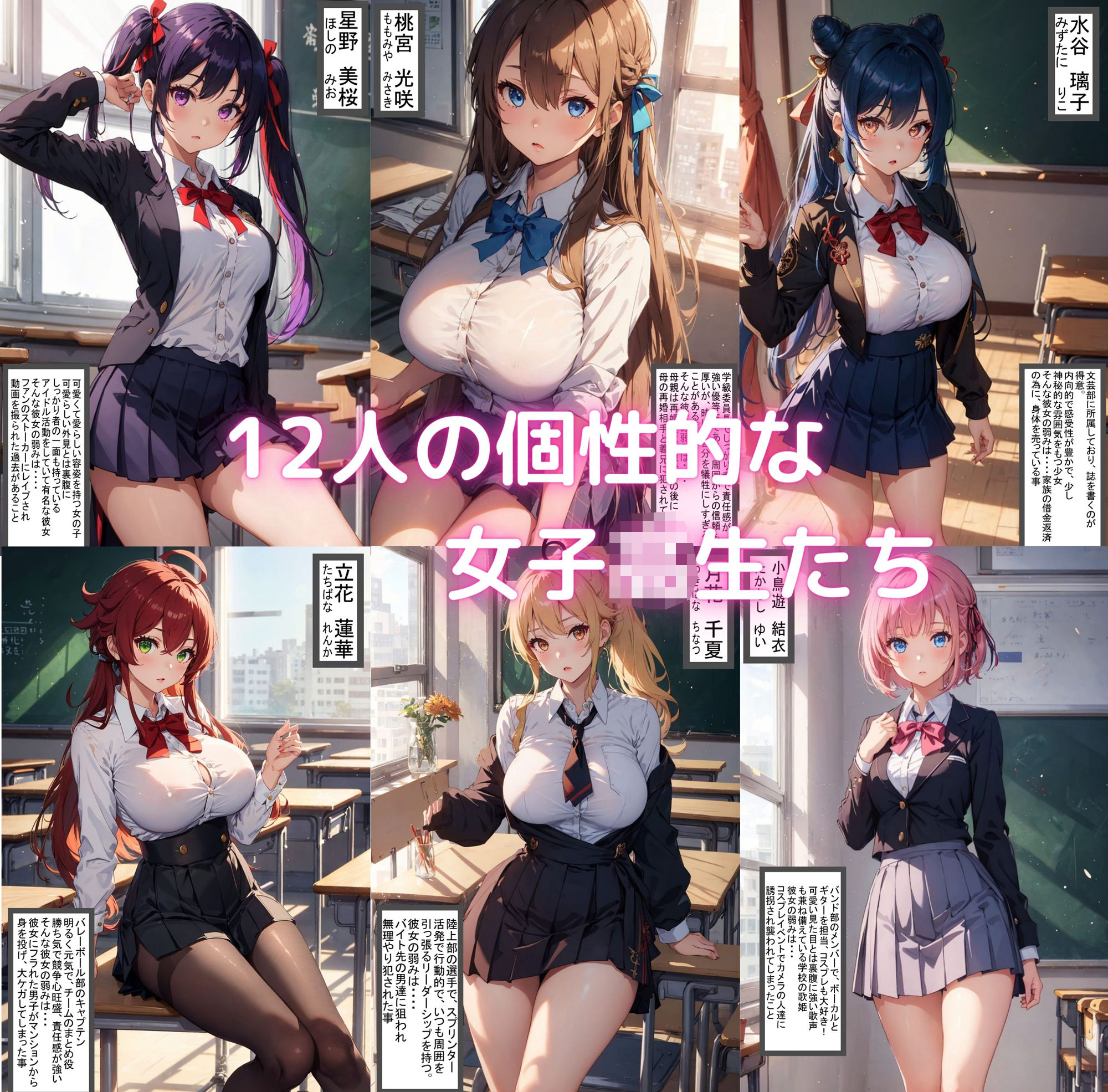 12人の訳アリ女子校生を●す話 大集合編 ii【セリフ付き】 サンプル2ページ目