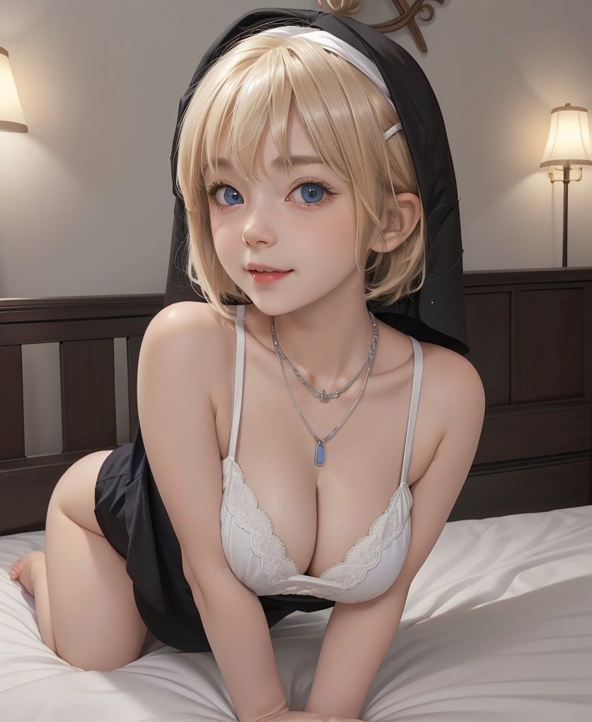 グラビア写真風CG Vol.6 金髪小柄シスター サンプル4ページ目