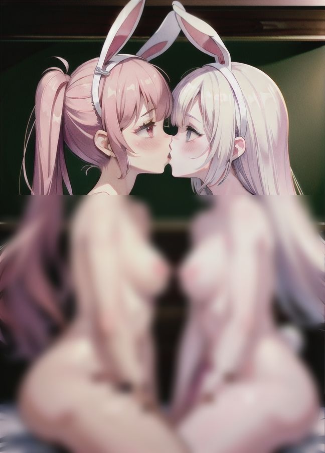 バニーガールコスプレうさぎレズ「女の子って柔らかい」 サンプル3ページ目