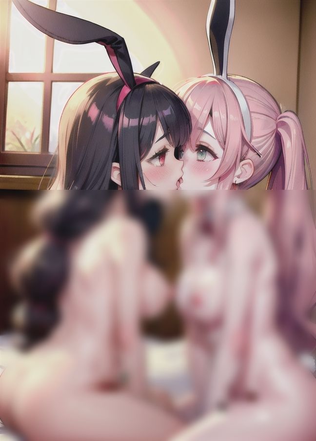 バニーガールコスプレうさぎレズ「女の子って柔らかい」 サンプル6ページ目