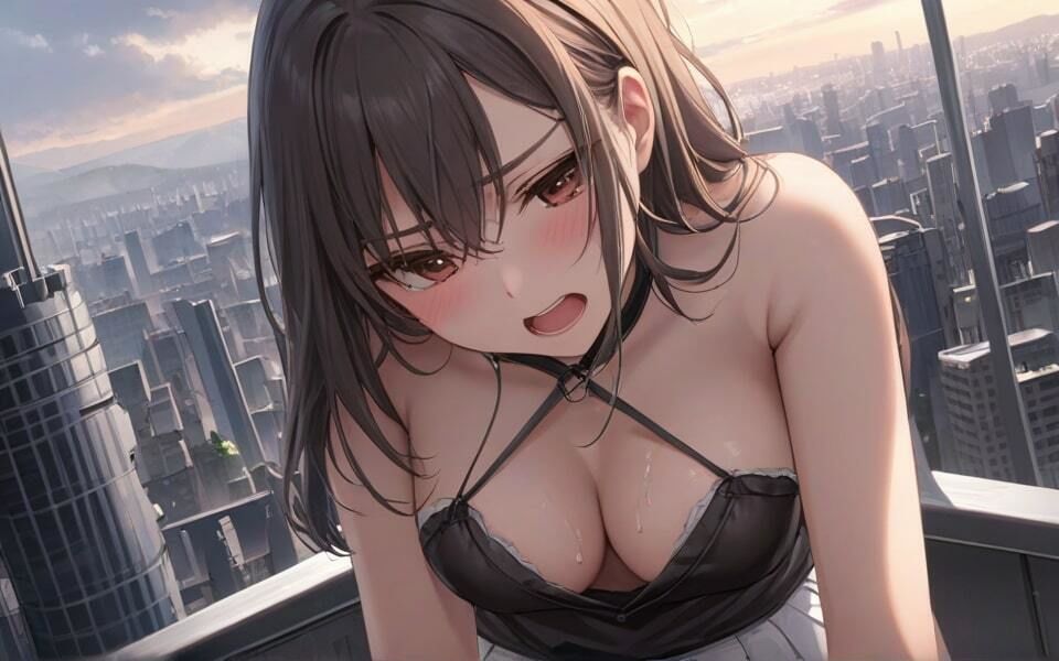 ミニスカ美女が街中で！ どっから覗いてるの！ サンプル2ページ目
