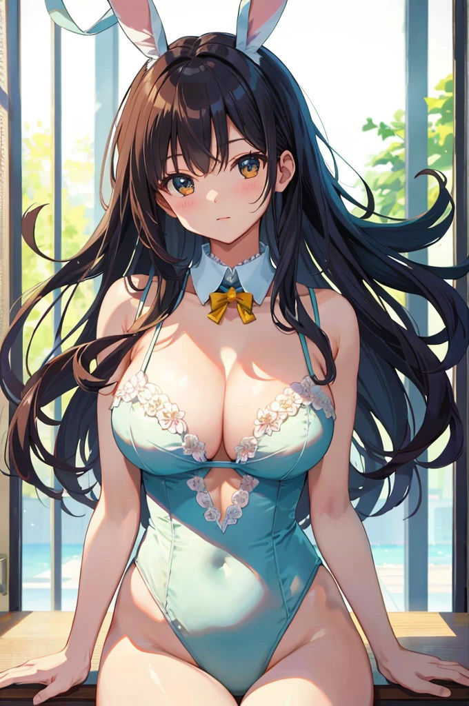 巨乳バニーガール美女【妄想イラスト美女図鑑vol.91】 サンプル4ページ目