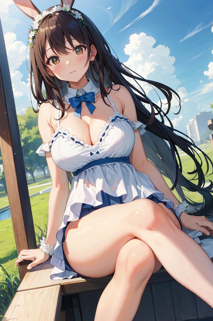 巨乳バニーガール美女【妄想イラスト美女図鑑vol.91】 サンプル6ページ目