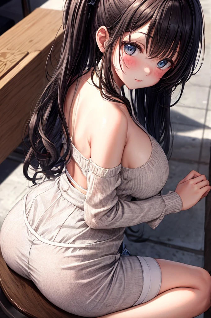 爆乳ふりむき美女【妄想イラスト美女図鑑vol.93】 サンプル1ページ目