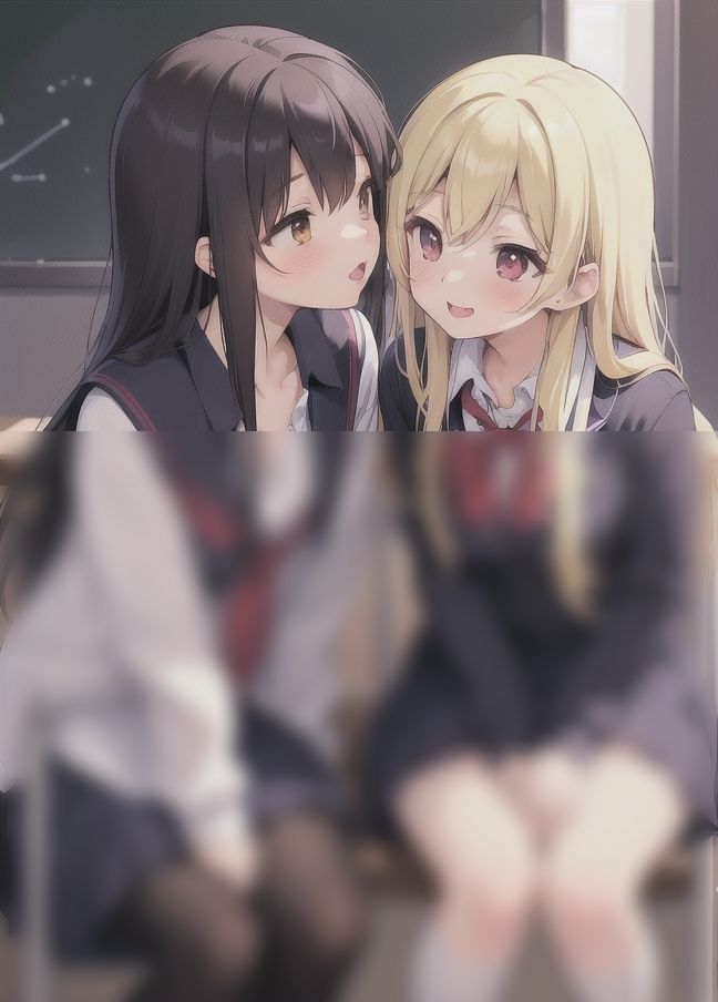 学校でイチャイチャレズビアンカップル サンプル7ページ目