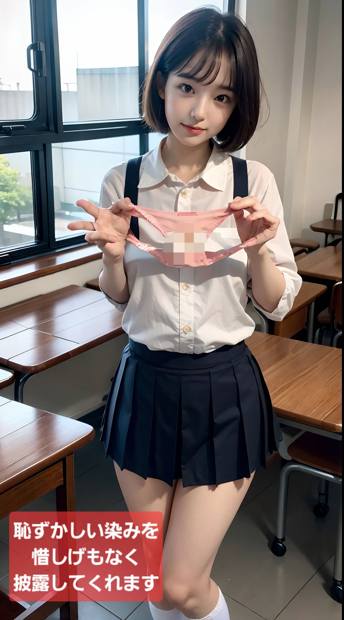 AI写真集汚パンツ見せつけ女子○○ サンプル5ページ目