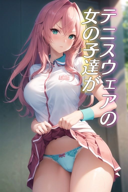 嫌な顔でスカートたくし上げてパンツ見せる娘〜テニスウェア編〜 サンプル1ページ目