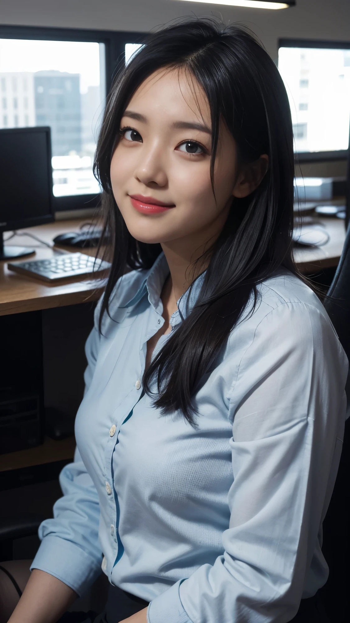 【54枚】美人なOL先輩上司たちの日常とフルヌードのリアル画像写真集【AI】 サンプル2ページ目