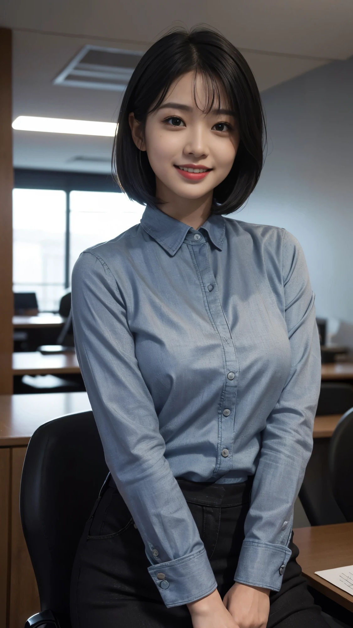 【54枚】美人なOL先輩上司たちの日常とフルヌードのリアル画像写真集【AI】 サンプル7ページ目