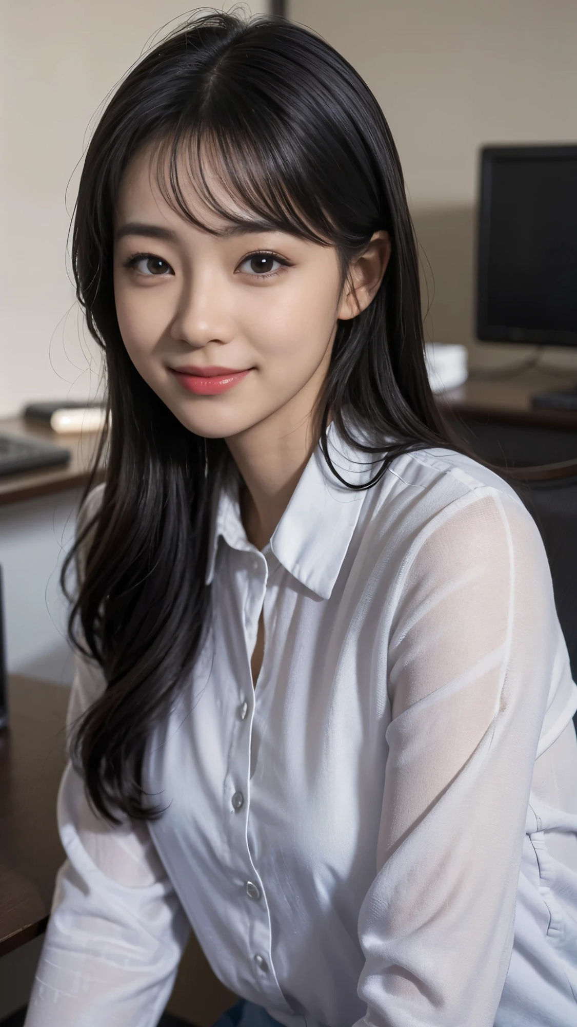 【54枚】美人なOL先輩上司たちの日常とフルヌードのリアル画像写真集【AI】 サンプル8ページ目