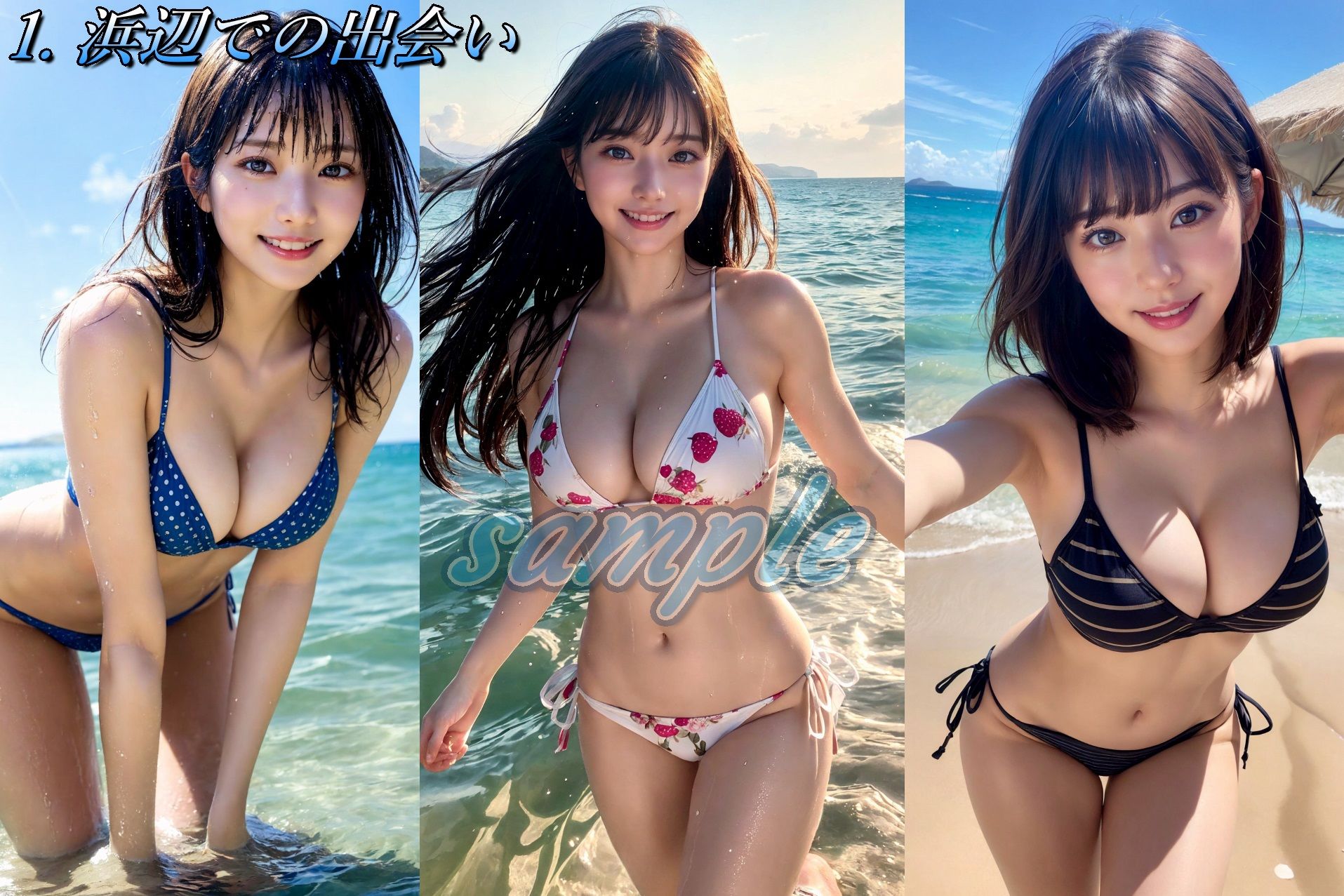 浜辺で見つけた魅惑の華 サンプル2ページ目