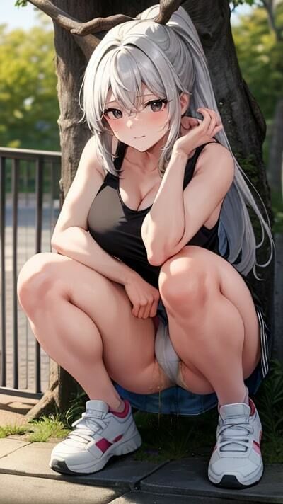 二次元おもらし美脚のお姉さん第2弾 サンプル3ページ目