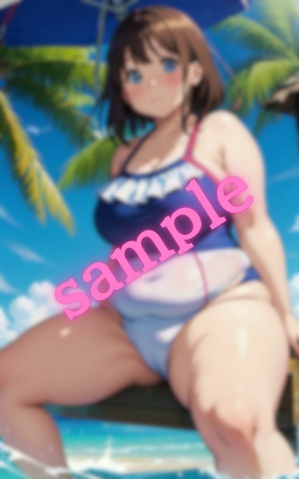 とっても可愛いよ！！ぽっちゃりな彼女は勇気を出して水着を着てくれた サンプル2ページ目