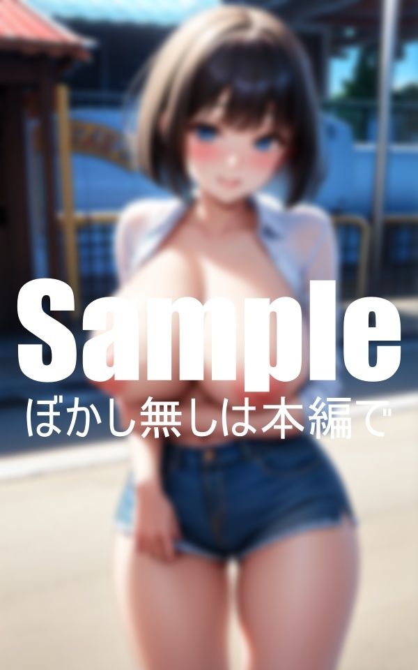 ホットパンツの露出美女 サンプル2ページ目