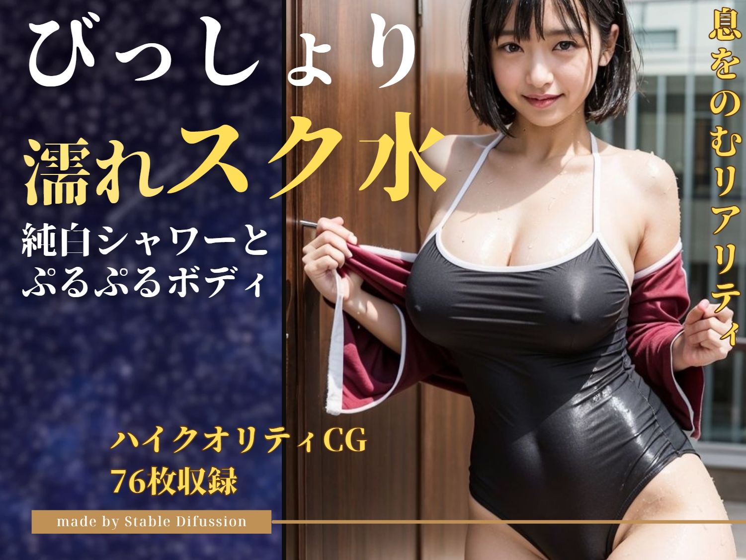 【ハイクオリティCG】びっしょり濡れスク水 サンプル4ページ目