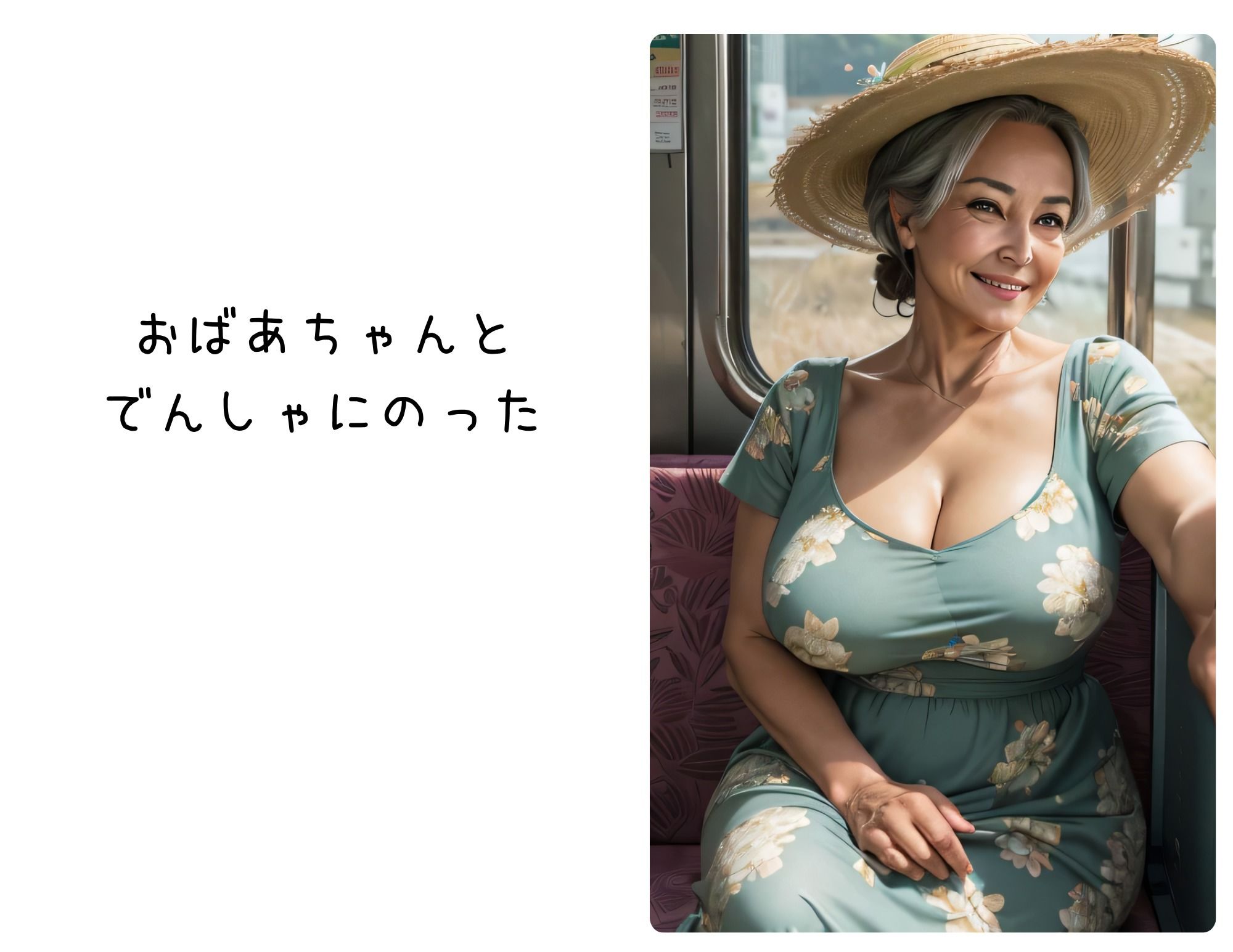 おばあちゃんとうみにいってきた サンプル1ページ目