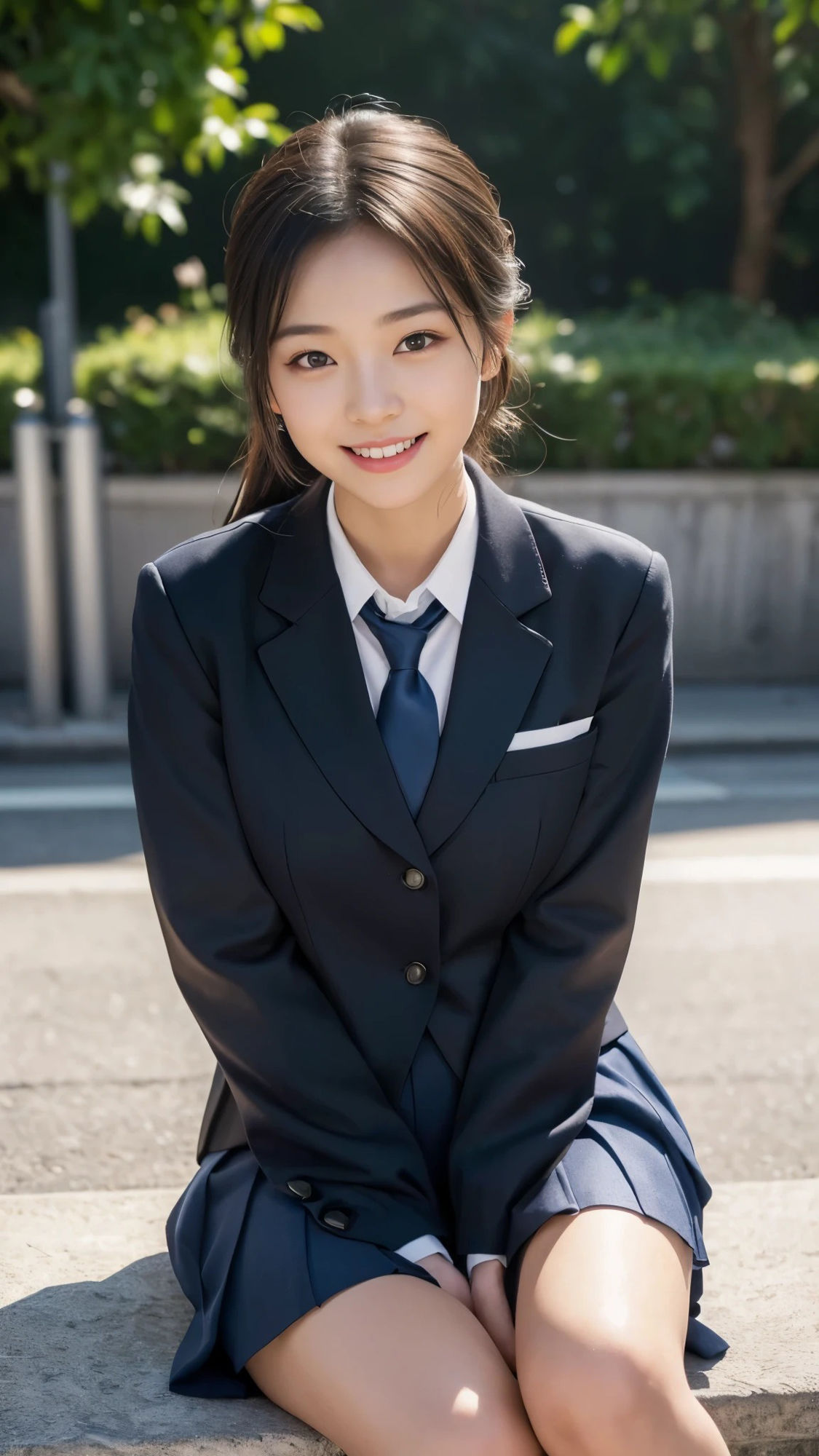 【50枚】座る美人女子校生の日常とフルヌードの写真画像集【AI】 サンプル6ページ目