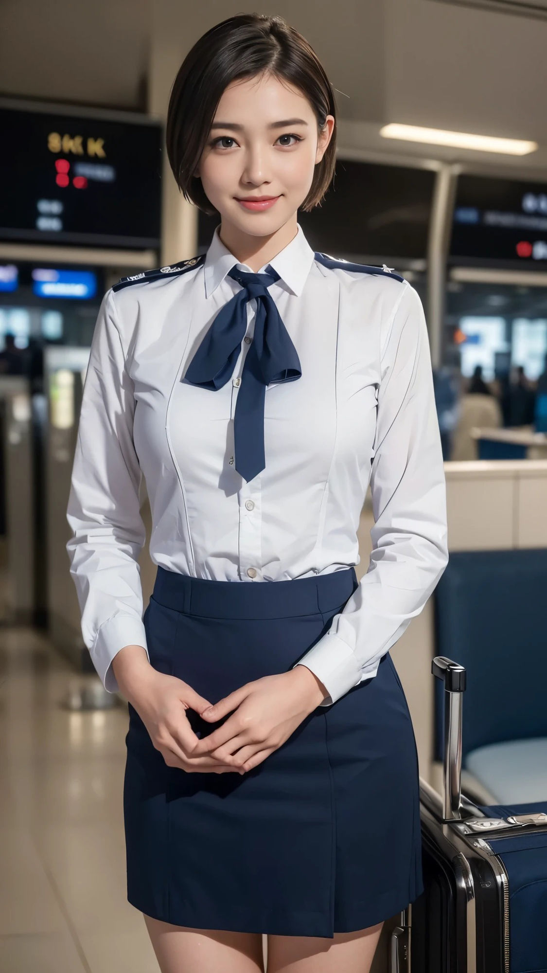 【51枚】美人なキャビンアテンダント（CA）の日常とフルヌードの写真画像集【AI】 サンプル1ページ目