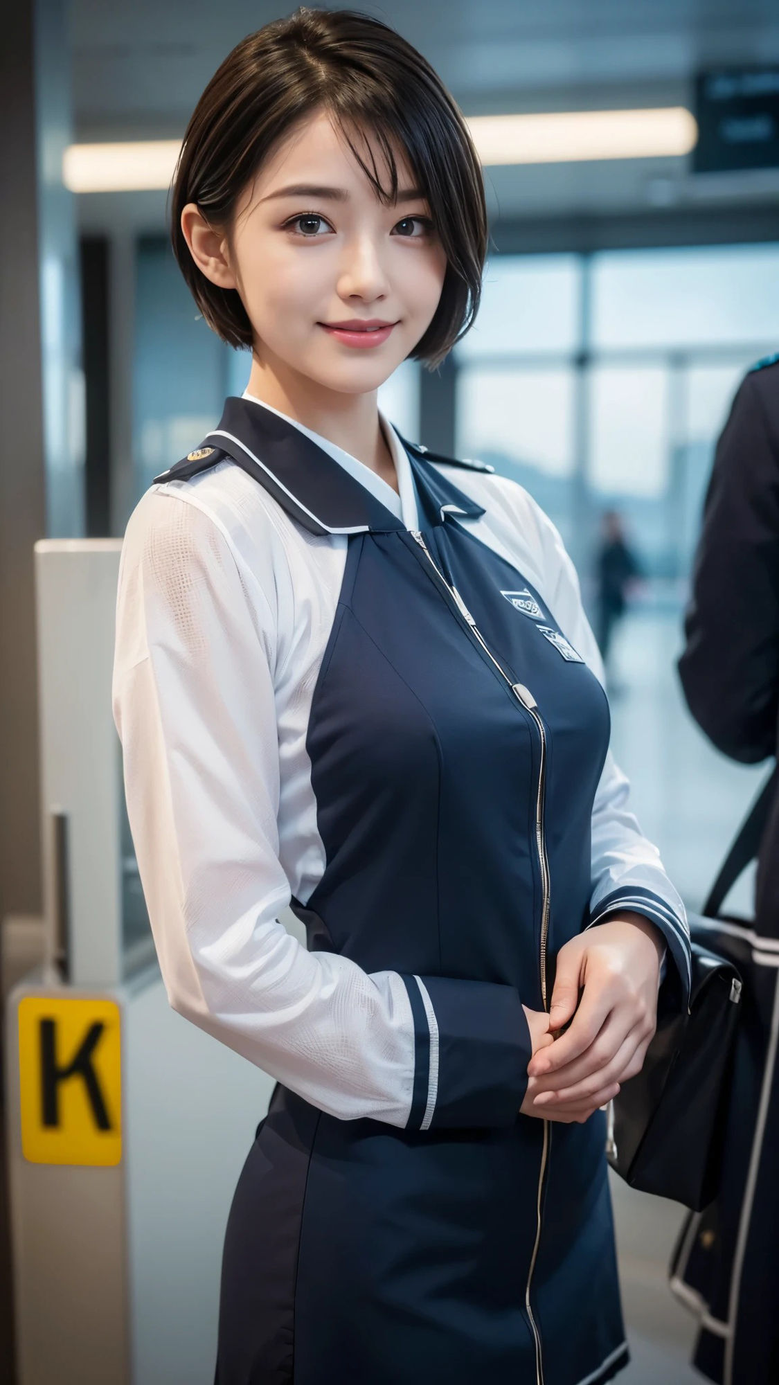 【51枚】美人なキャビンアテンダント（CA）の日常とフルヌードの写真画像集【AI】 サンプル2ページ目