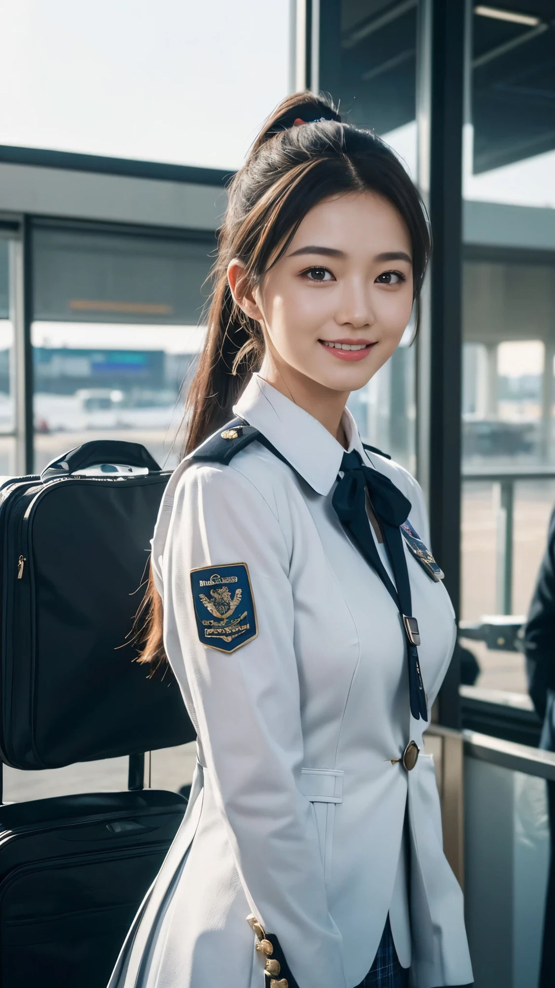 【51枚】美人なキャビンアテンダント（CA）の日常とフルヌードの写真画像集【AI】 サンプル3ページ目