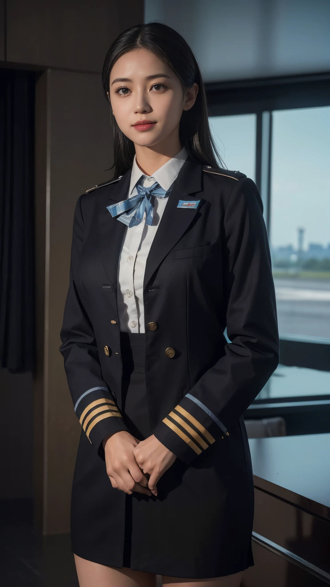 【51枚】美人なキャビンアテンダント（CA）の日常とフルヌードの写真画像集【AI】 サンプル5ページ目