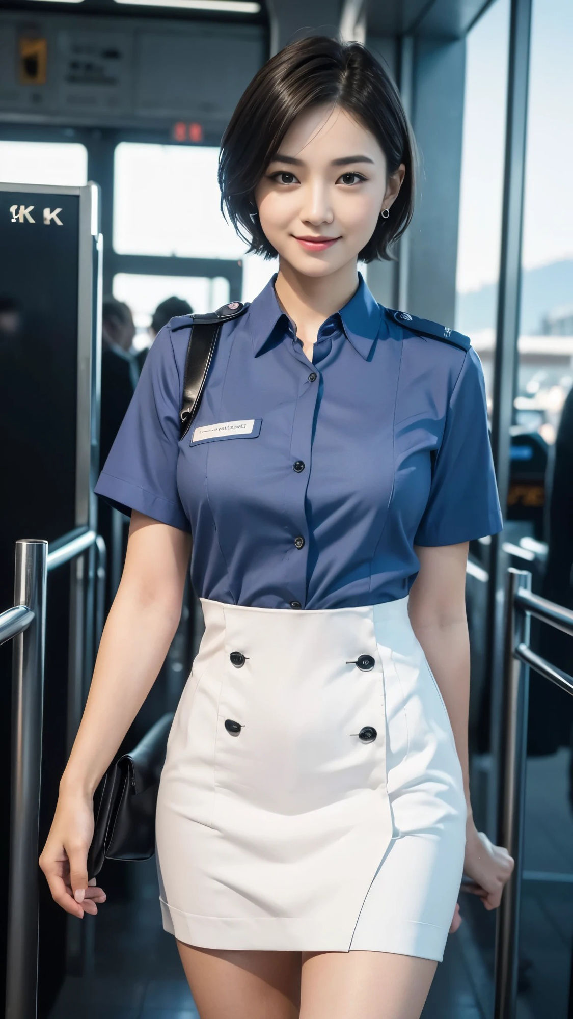 【51枚】美人なキャビンアテンダント（CA）の日常とフルヌードの写真画像集【AI】 サンプル8ページ目