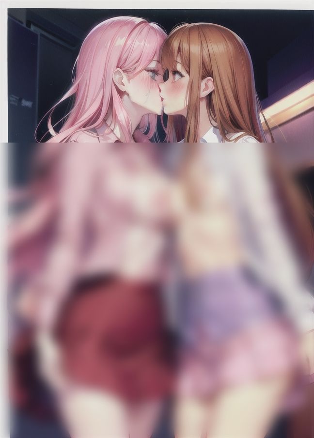 百合エッチ「我慢できなくて，学校でシちゃった...」 サンプル4ページ目