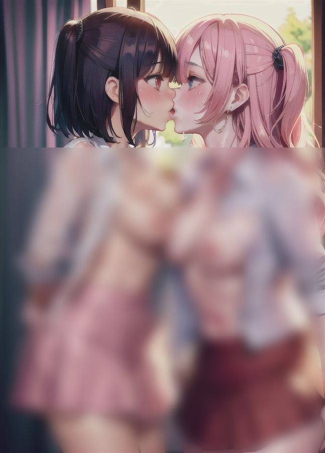 百合エッチ「我慢できなくて，学校でシちゃった...」 サンプル6ページ目
