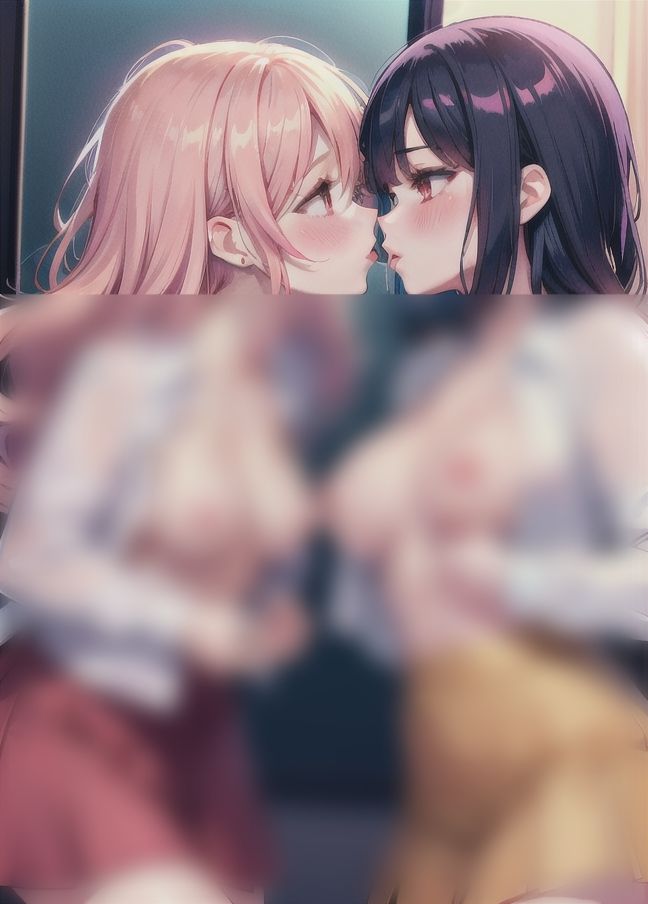 百合エッチ「我慢できなくて，学校でシちゃった...」 サンプル8ページ目