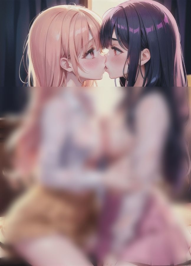百合エッチ「我慢できなくて，学校でシちゃった...」 サンプル9ページ目