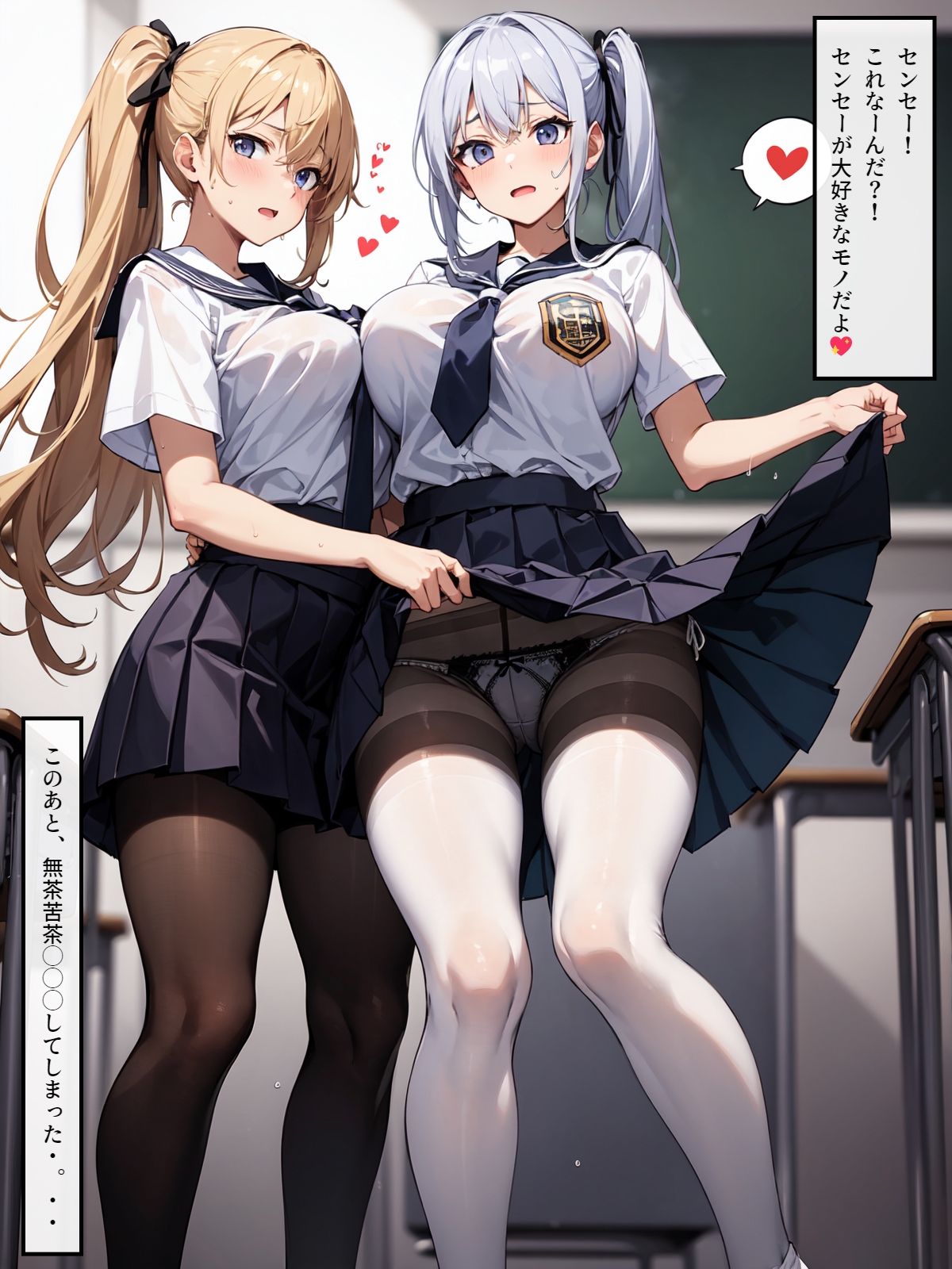 爆乳女子校生がエロすぎて毎日一線超えてます！？ サンプル2ページ目