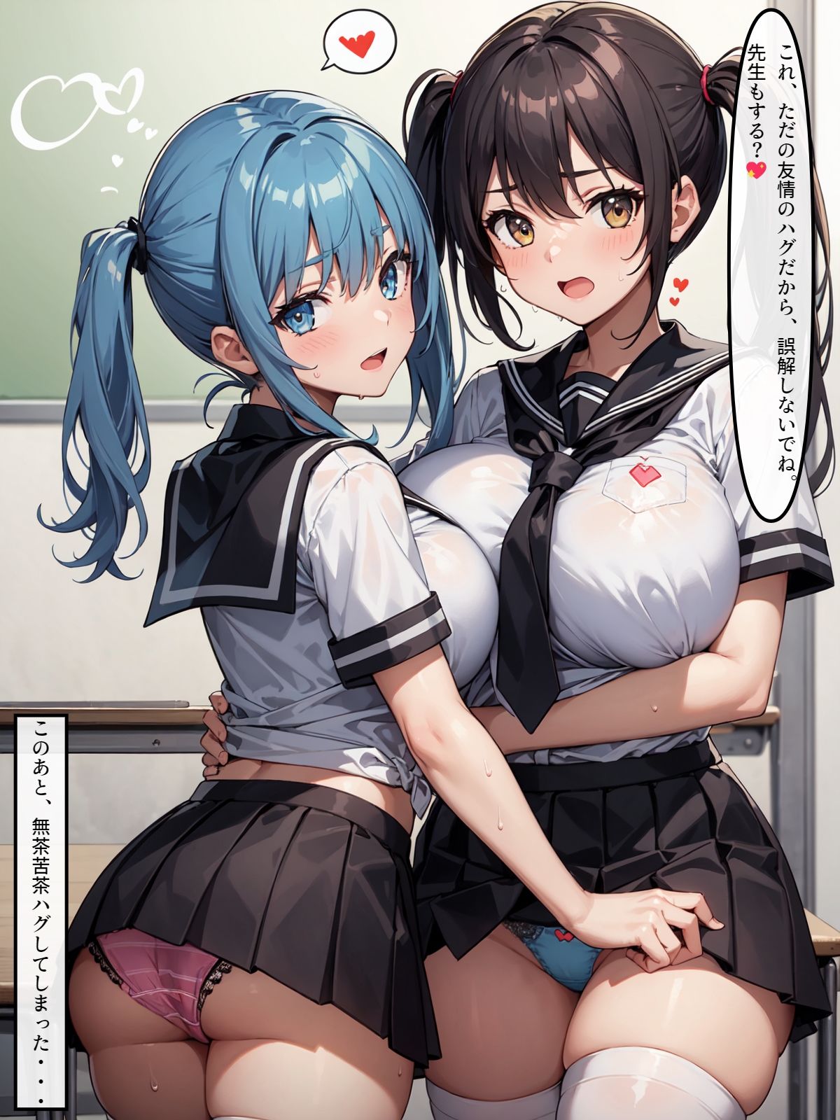 爆乳女子校生がエロすぎて毎日一線超えてます！？ サンプル4ページ目