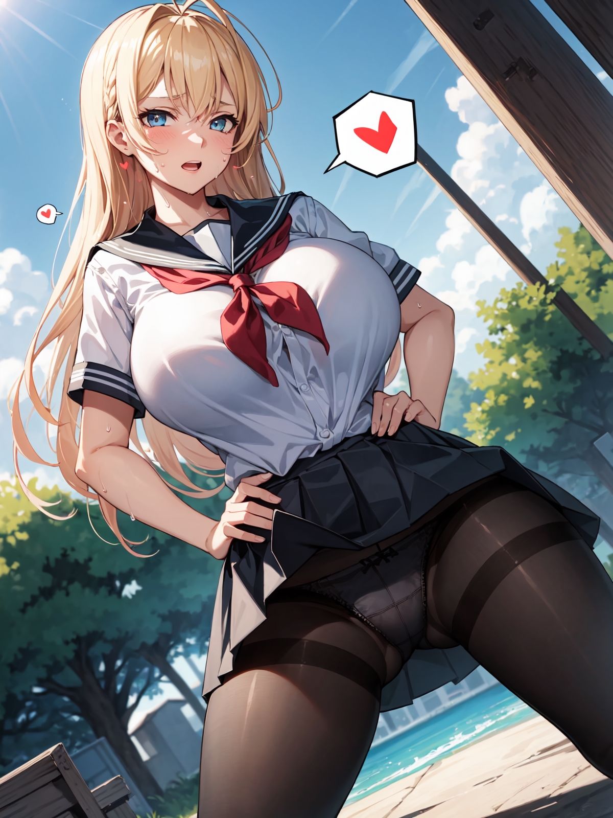 爆乳女子校生がエロすぎて毎日一線超えてます！？ サンプル6ページ目