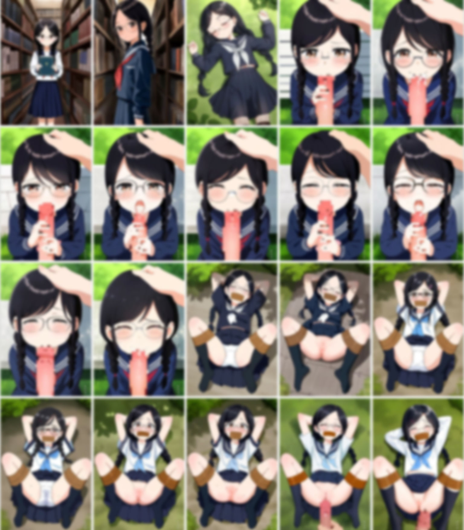制服眼鏡っ娘を拘束して受精するまで何度も中出し【ガムテ拘束地味子】【136枚】 サンプル5ページ目