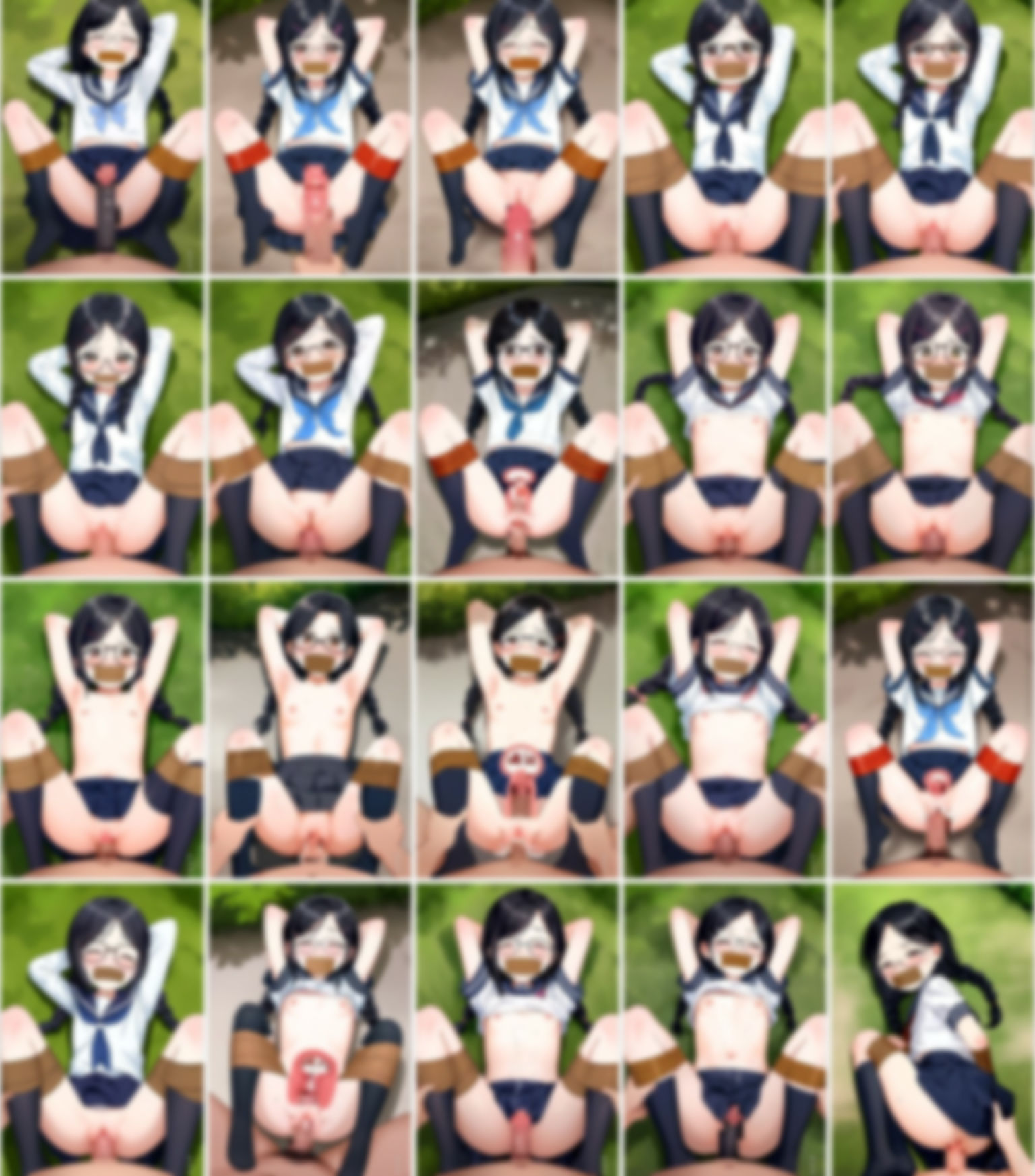 制服眼鏡っ娘を拘束して受精するまで何度も中出し【ガムテ拘束地味子】【136枚】 サンプル6ページ目
