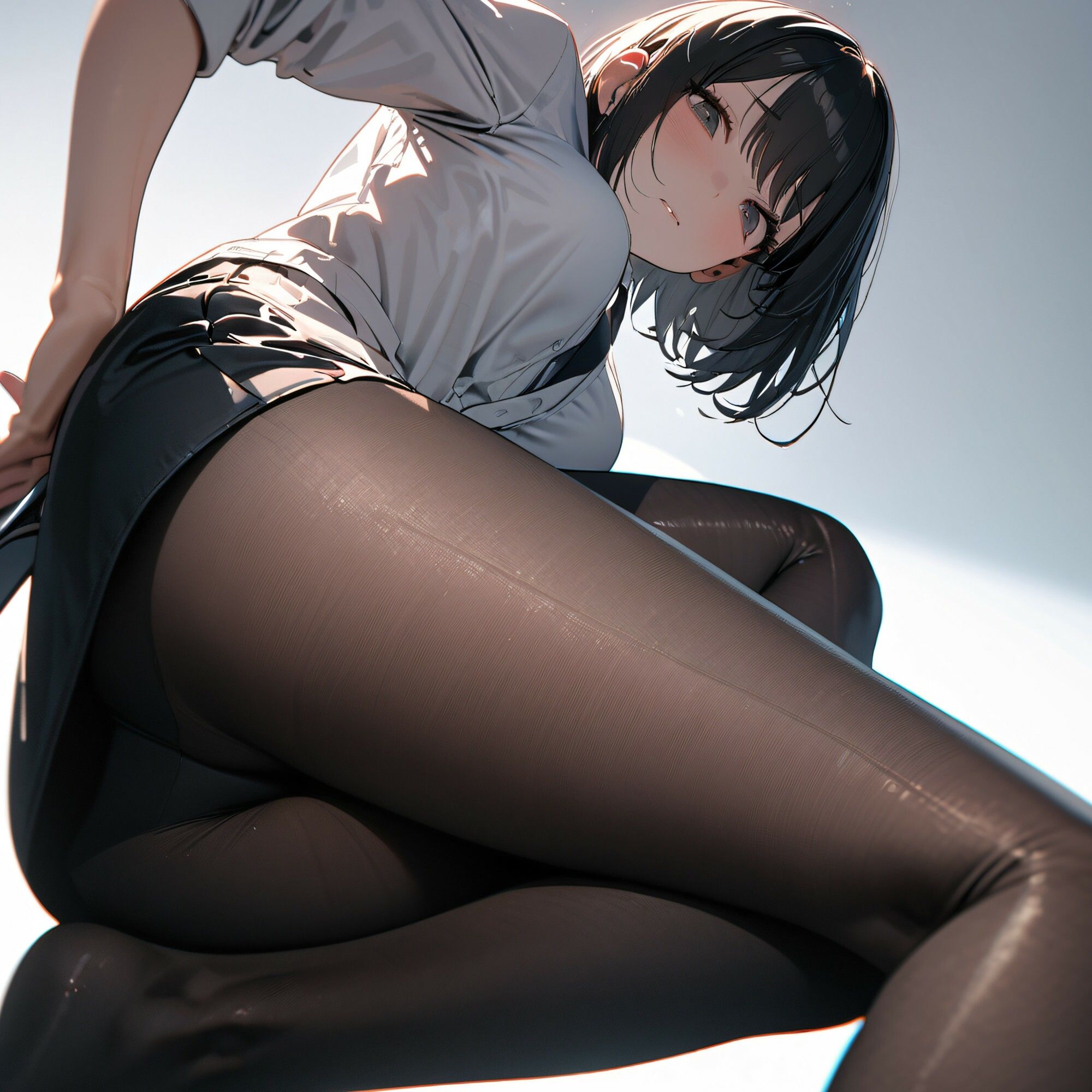 働くお姉さんの黒タイツ サンプル3ページ目