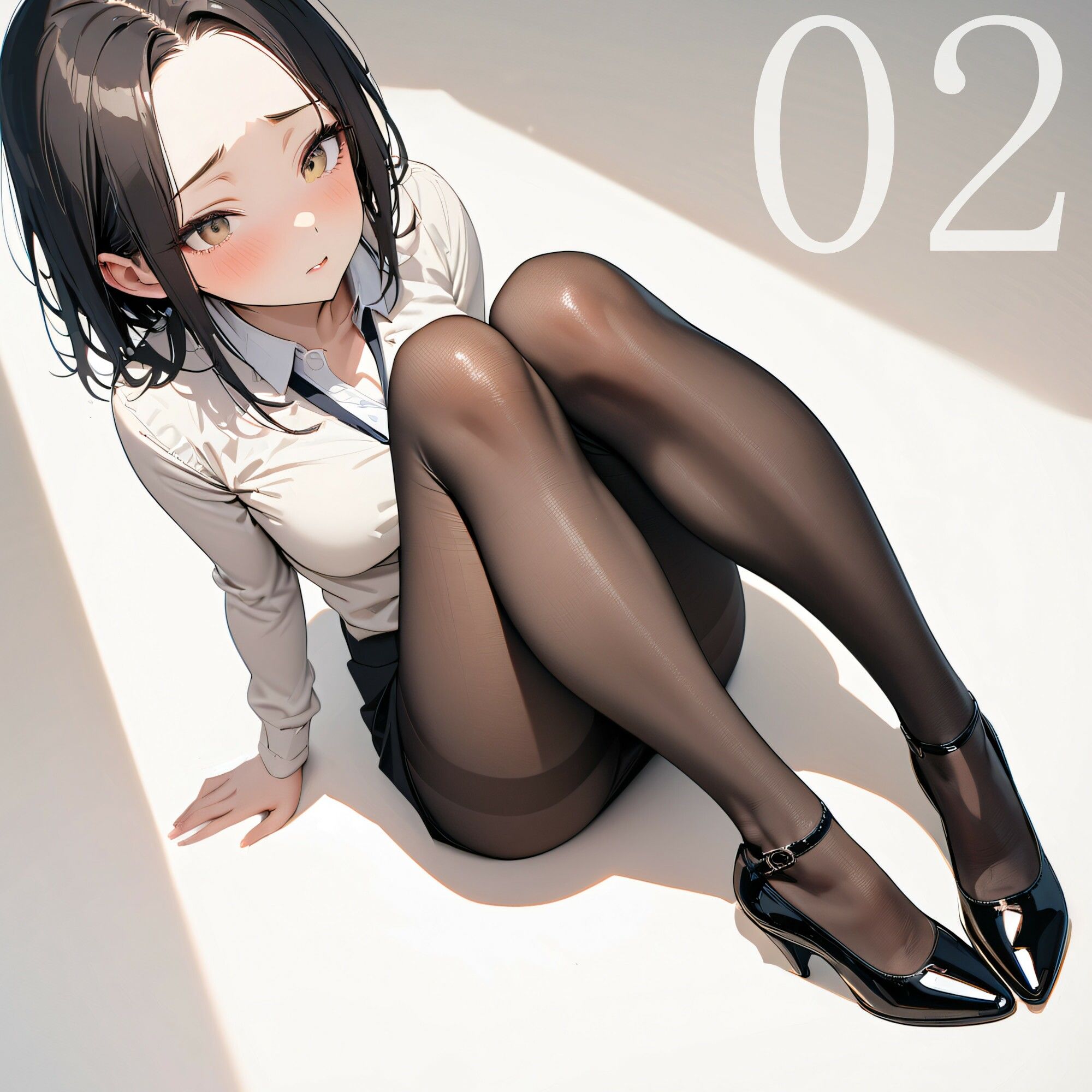 働くお姉さんの黒タイツ サンプル5ページ目