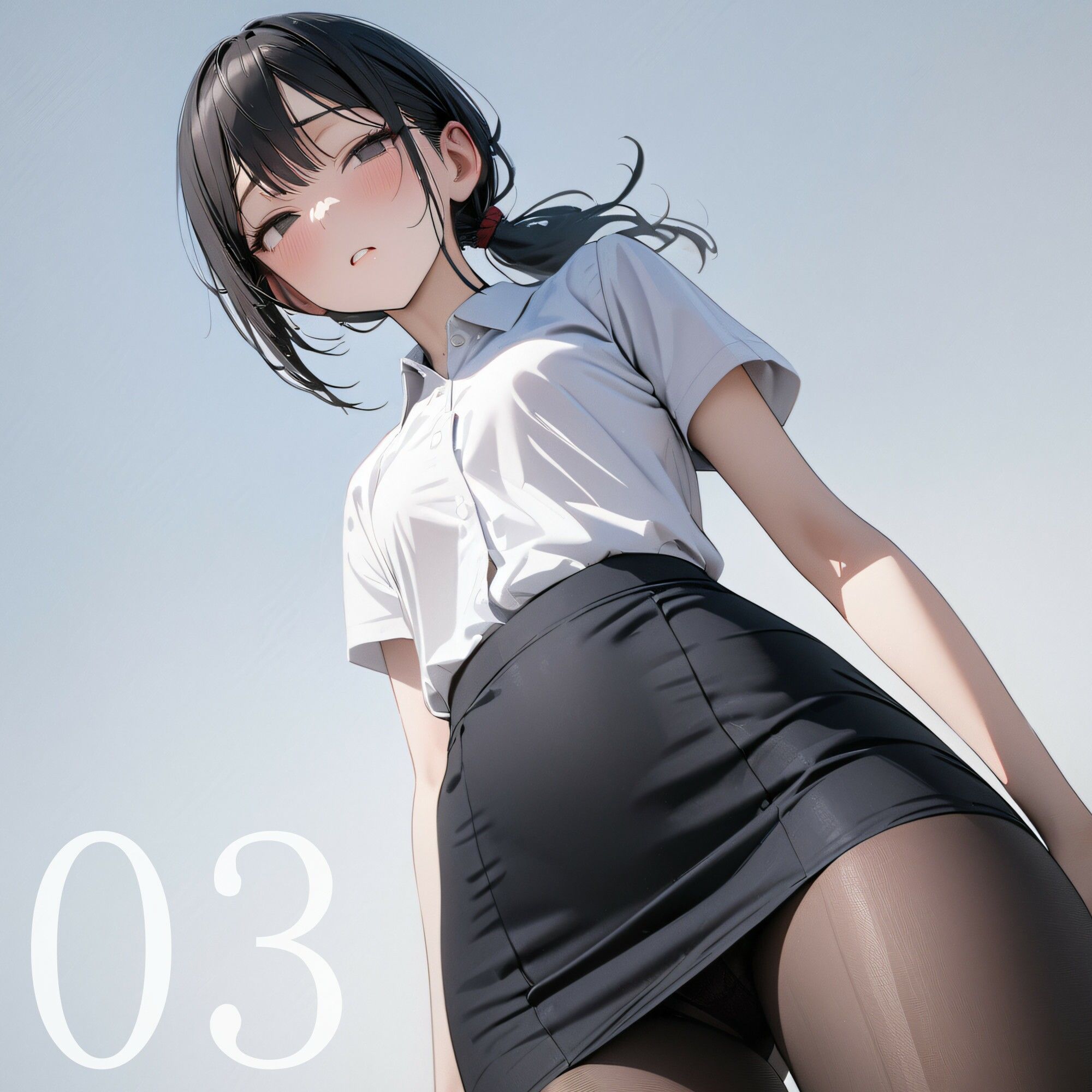 働くお姉さんの黒タイツ サンプル8ページ目