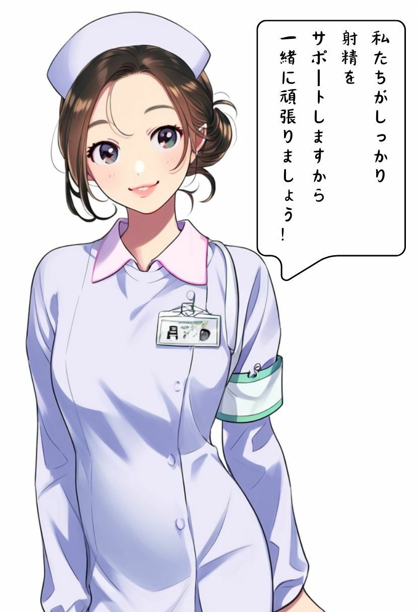 新人ナースの射精管理｜手コキ・フェラ・セックスによる搾精を我慢するイラスト集500枚（病院・看護師・白衣・ぶっかけ） サンプル4ページ目