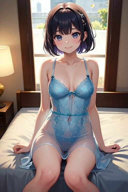 初夜を共にする嫁のネグリジェ姿が可愛すぎて愛おしくてメチャクチャ抱いた サンプル1ページ目
