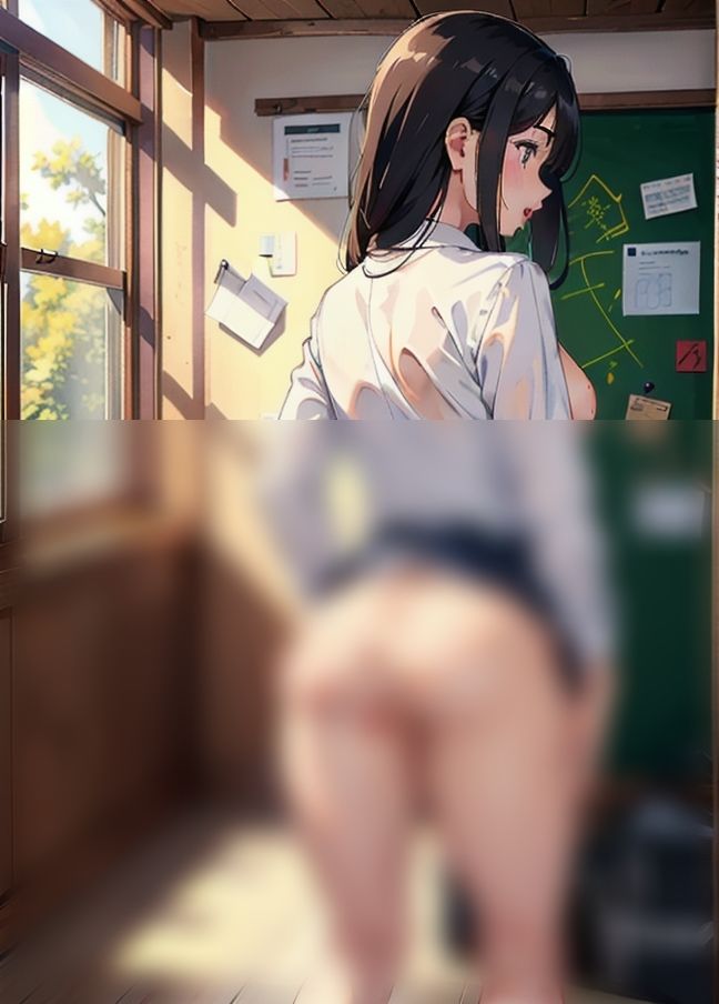 バックセックス「学校1の美女を後ろからガン突き！」 サンプル3ページ目