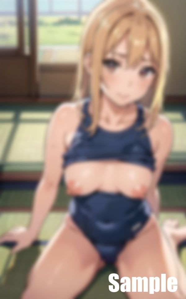 畳でスク水 サンプル1ページ目