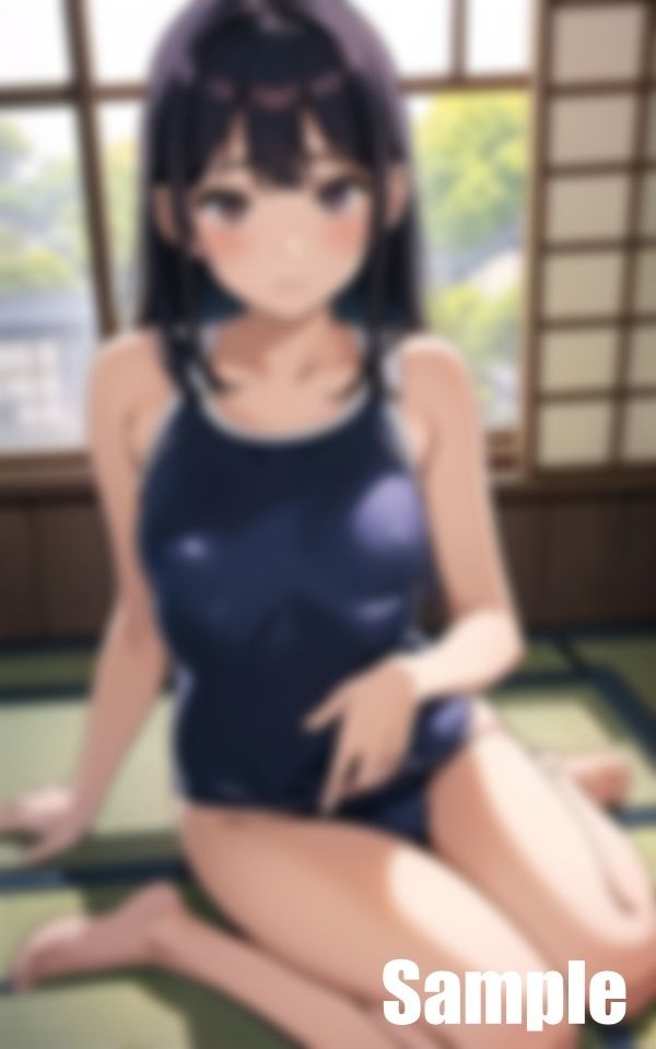 畳でスク水 サンプル2ページ目