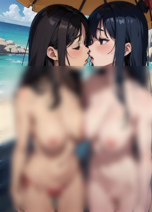 海でレズセ「裸でどエロい行為。女の子同士のエッチ。」 サンプル5ページ目