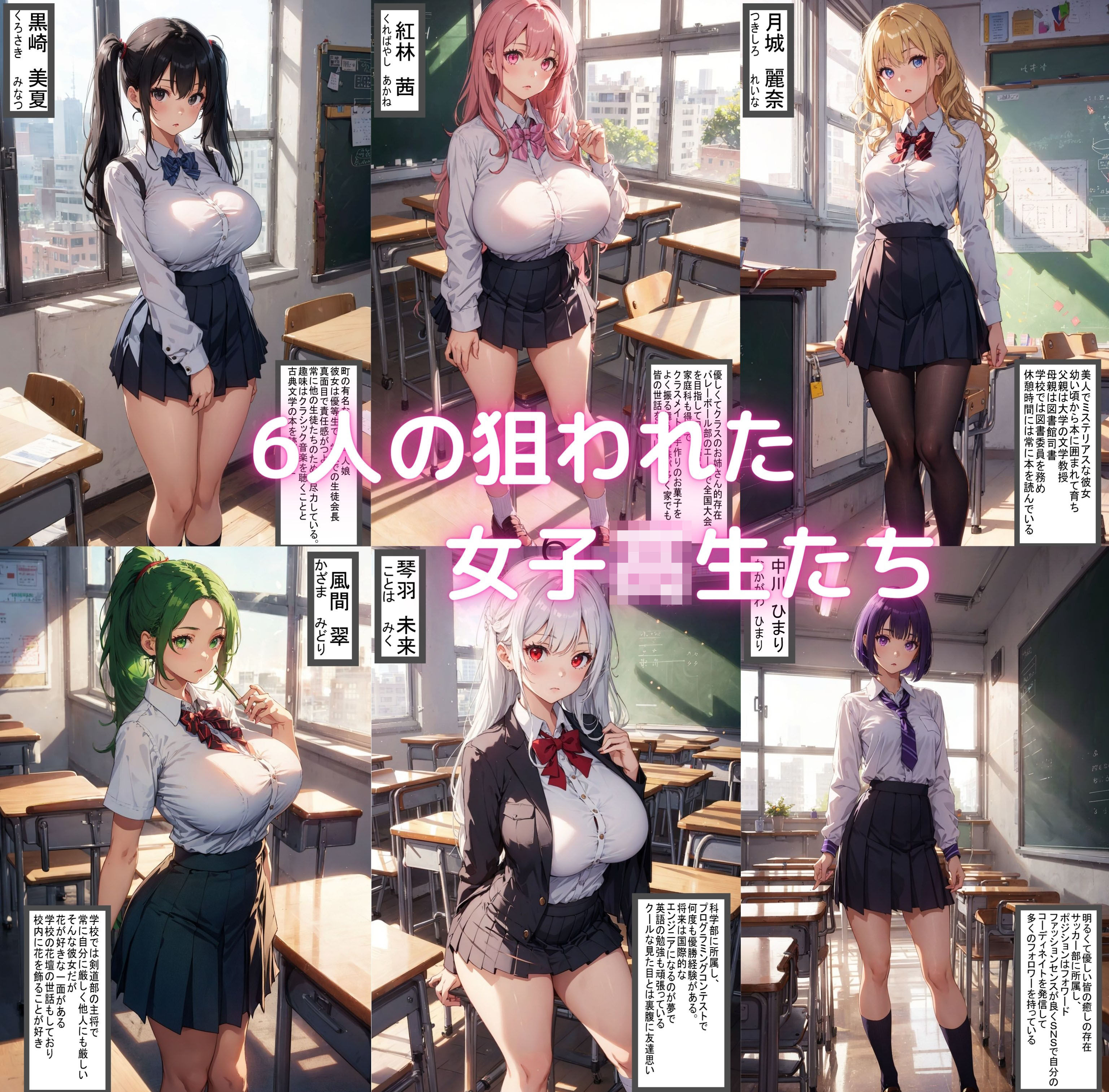 6人の訳アリ女子校生を●す話 B組編【セリフ付き】 サンプル1ページ目