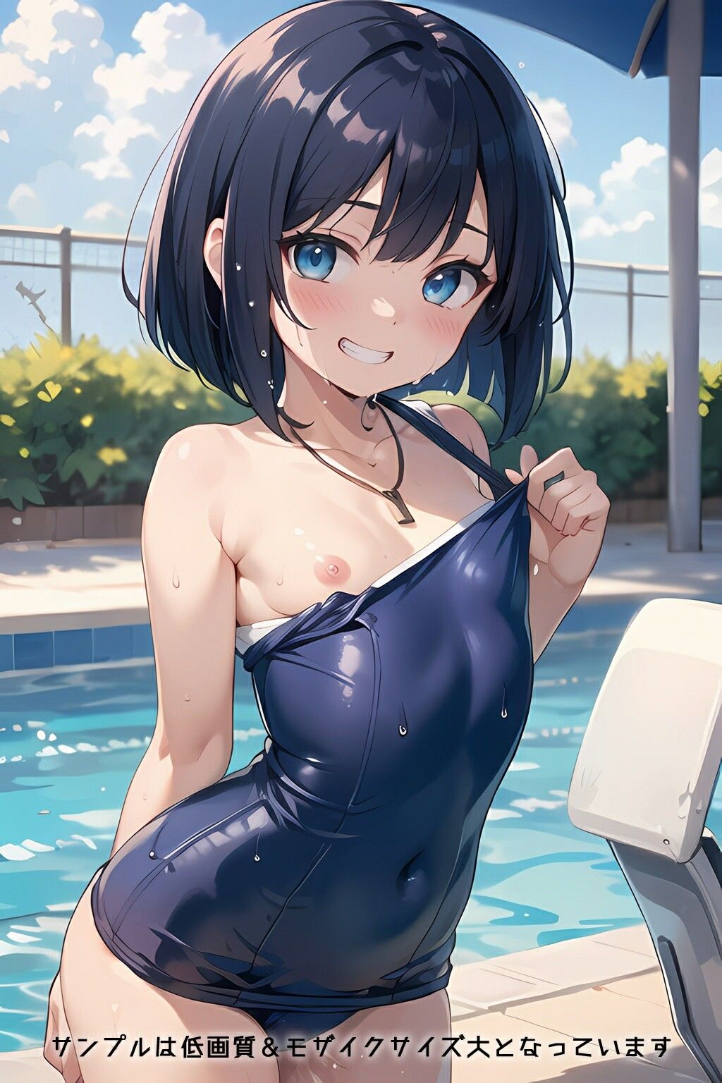 半裸繚乱 夏だ！プールだ！ギャルJKスク水編 サンプル9ページ目