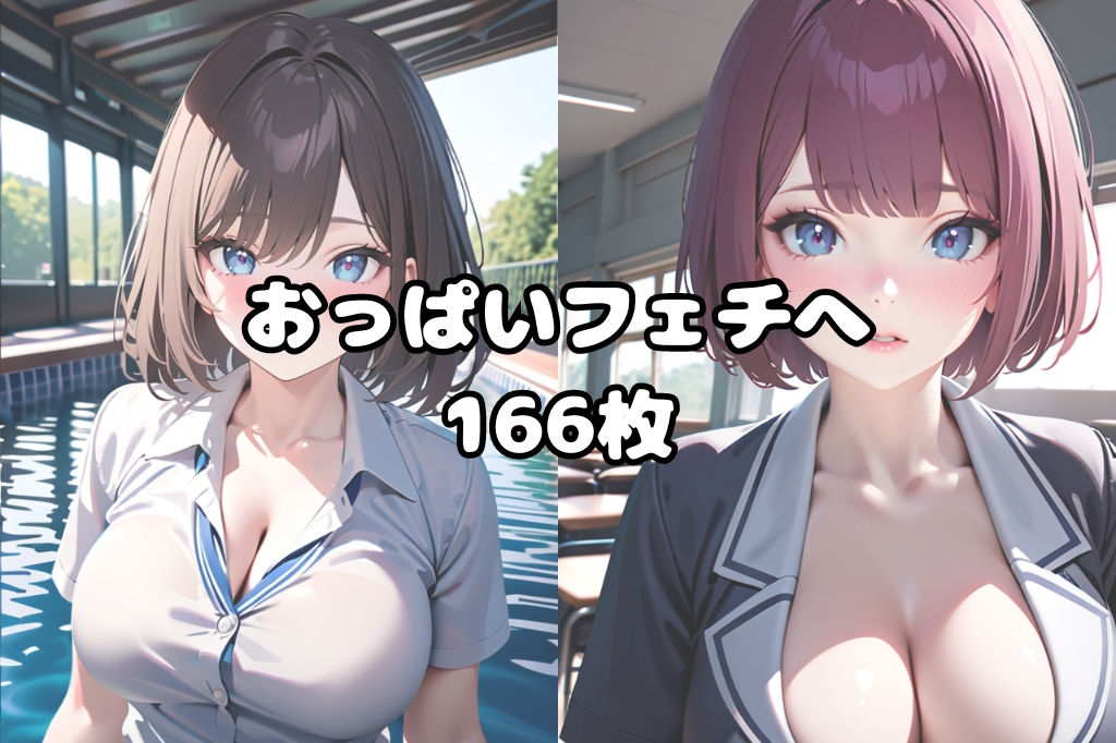 胸にしか目がいかない！巨乳JK サンプル1ページ目