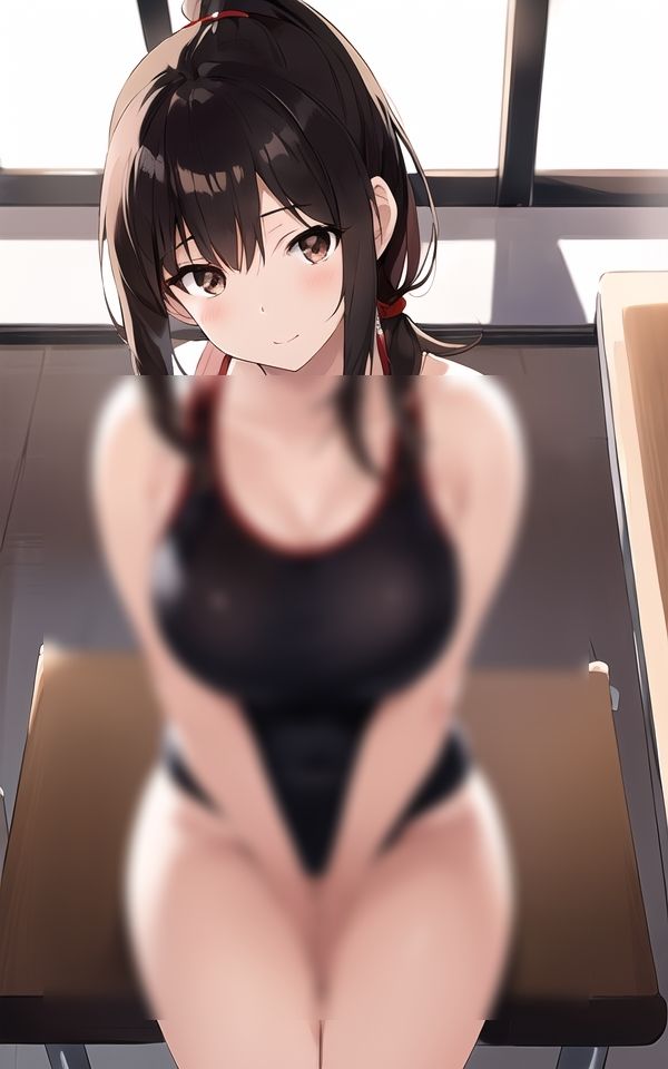 隠しきれないスク水巨乳 サンプル3ページ目